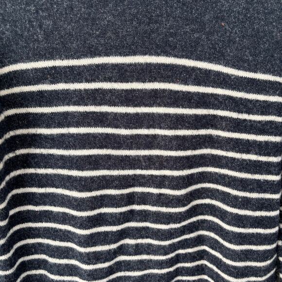 Abercrombie & Fitch Women's S Mock Neck Blue White Striped Sweater Nautical - Picture 4 of 8